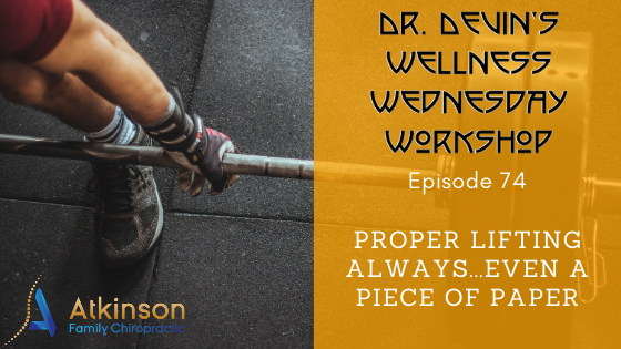 Proper lifting always